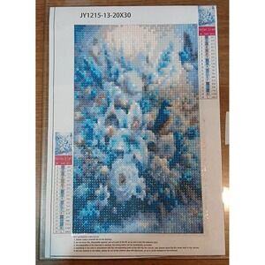 Finished 5D Diamond Art Painting Wall Art, Winter Flowers Sealed With Clear Glue